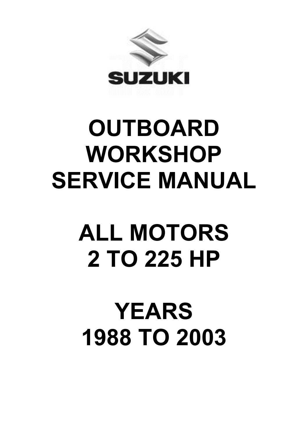 Understanding The Suzuki Outboard Motor Parts Diagram A Comprehensive